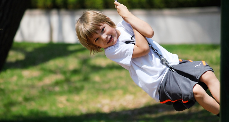 a kid playing